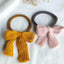 Bows Pink Brown Fabric Hair Band Accessories Pack Of 2 Pcs Girl Bulk