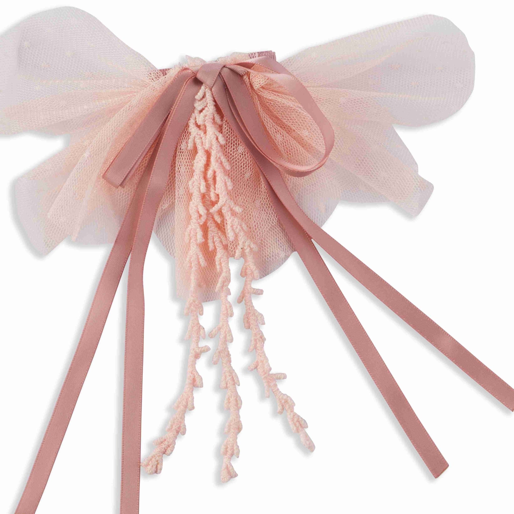 Fancy Flower Juliet Pink Fabric Hair Clip Accessories Girl Women Bulk