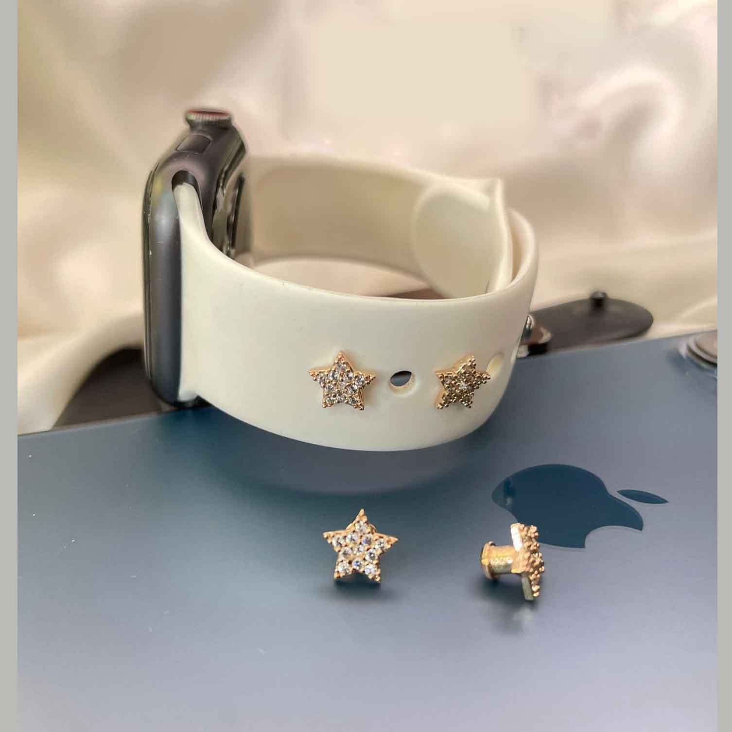 Star CZ 18K Rose Gold Anti Tarnish 1 Piece Watch Charm Band Bulk Main image