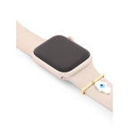 Evil Eye Hamsa Hand Shape Pendant Decorative Ring Loops Copper Mother Of Pearl Gold Watch Charm Band For Women