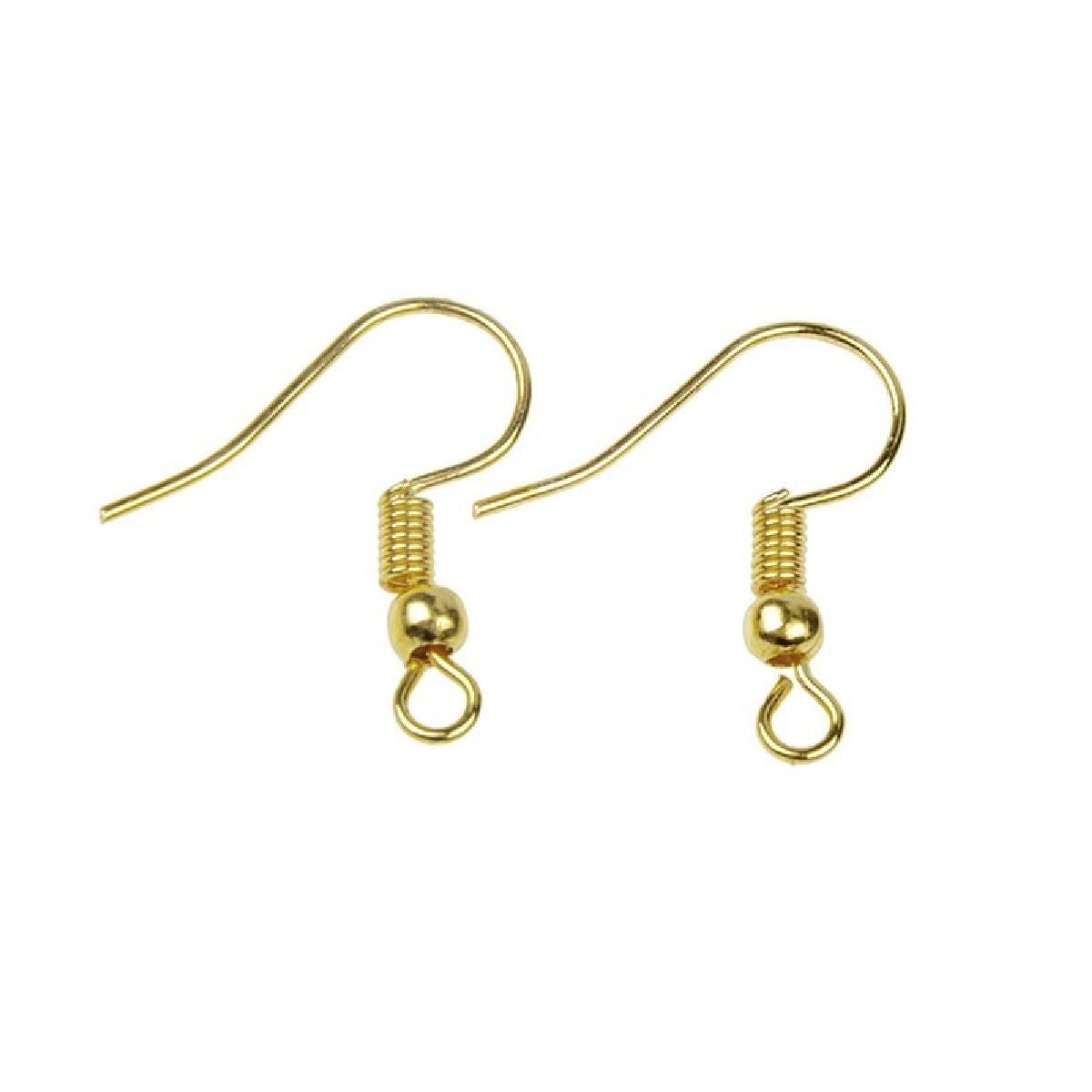 Gold Fish Hook Clasp Earring Pair Bulk