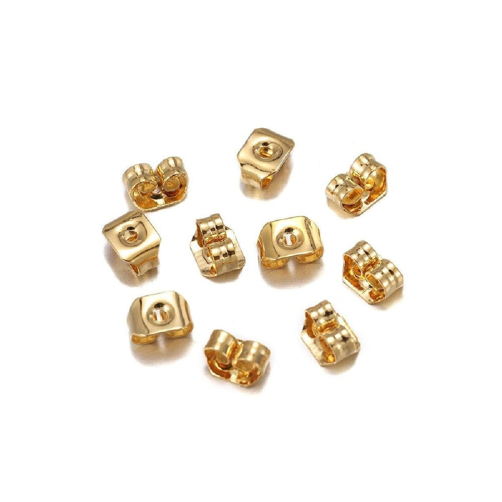 Gold Brass Earring Back Hook Accessories For Women (Pack Of12) Bulk