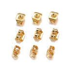 Gold Brass Earring Back Hook Accessories For Women (Pack Of12) Bulk