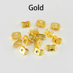 Gold Brass Earring Back Hook Accessories For Women (Pack Of12) Bulk