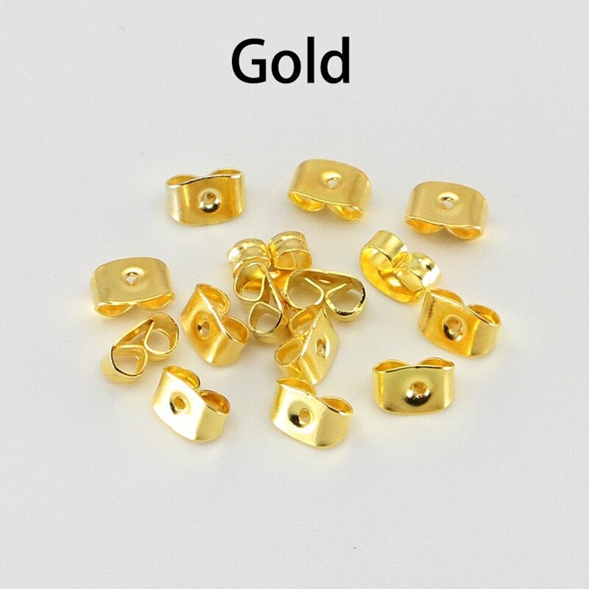 Gold Brass Earring Back Hook Accessories For Women (Pack Of12) Bulk