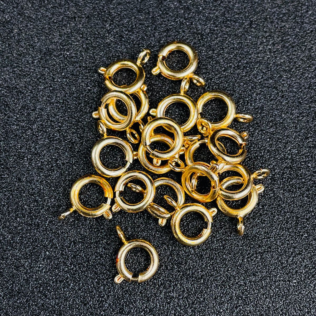9mm Alloy Gold Spring Ring Lobster Clasp Jewellery Accessories Main image