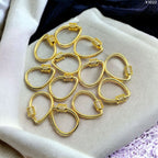 Pear Drop Zircon Openable  Clasp 18K Gold Anti Tarnish DIY Accessory Lock for Chain Bracelet