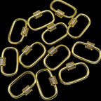 Rectangle Zircon Openable  Clasp 18K Gold Anti Tarnish DIY Accessory Lock for Chain Bracelet