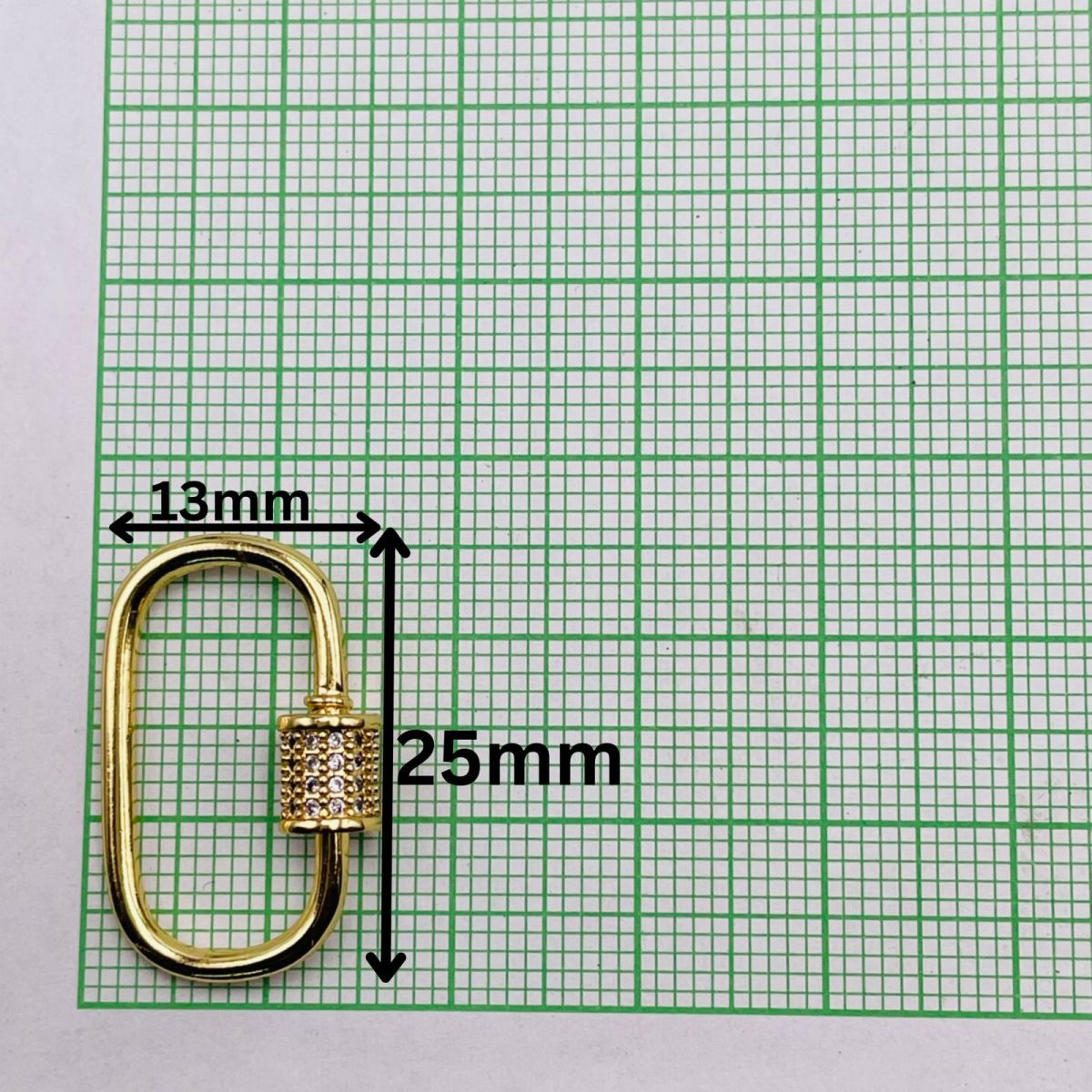 Rectangle Zircon Openable  Clasp 18K Gold Anti Tarnish DIY Accessory Lock for Chain Bracelet