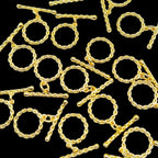 Braided Gold Toggle T O Clasp 18K Gold Anti Tarnish DIY Accessory Lock for Chain Bracelet