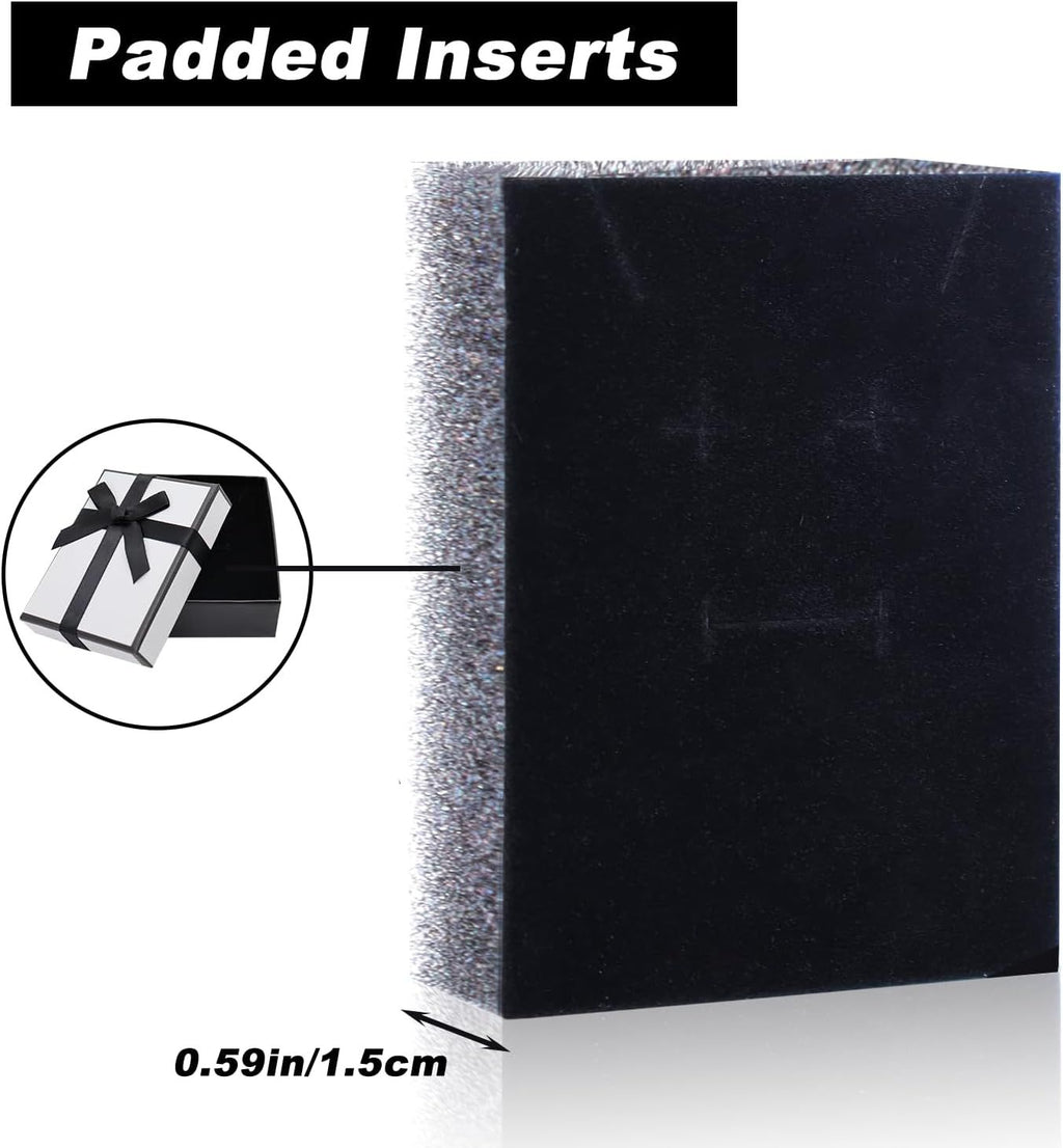 White Black Readymade Rectangle Gift Box 9 Cm X 7 Cm Bulk