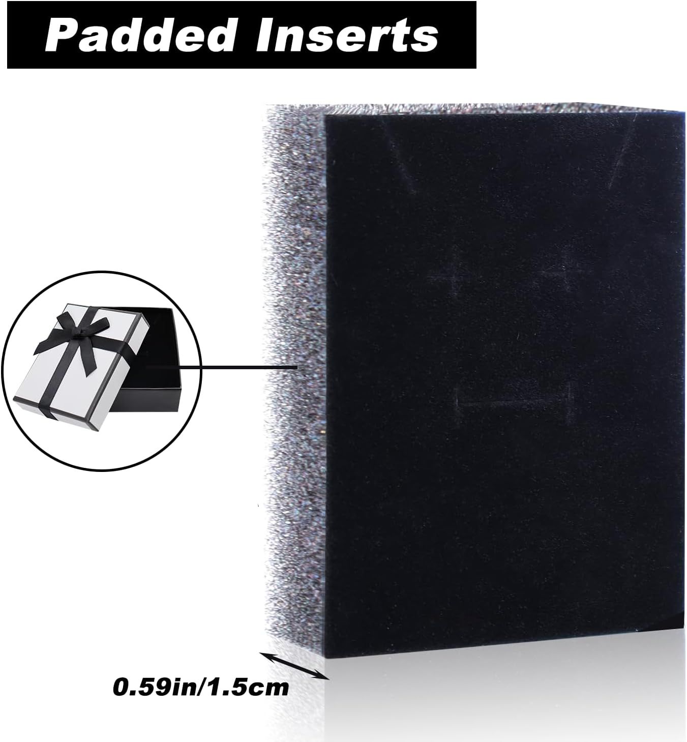 White Black Readymade Rectangle Gift Box 9 Cm X 7 Cm Bulk