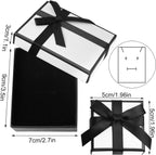 White Black Readymade Rectangle Gift Box 9 Cm X 7 Cm Bulk