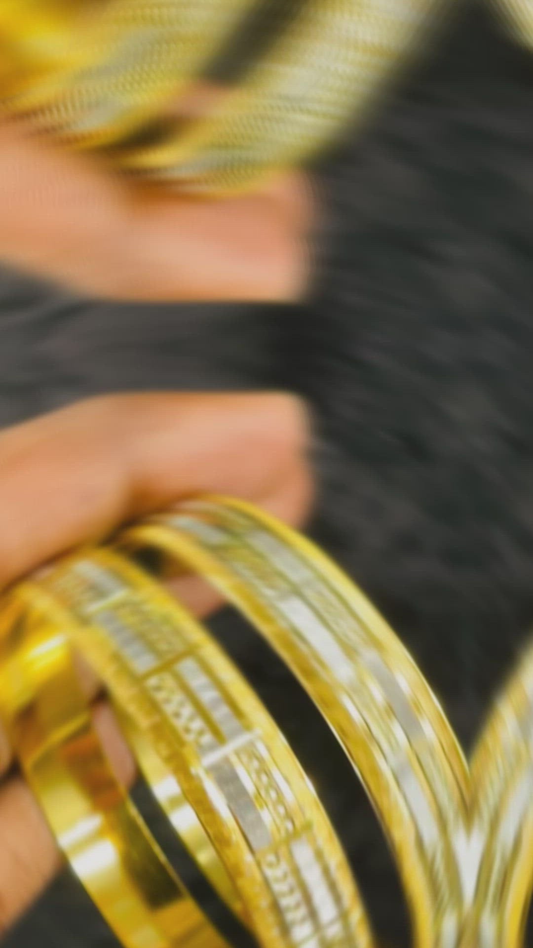 Wedding Designer 22K Gold Silver Metal Chuda Kada Bangle Set Of 2 Bulk