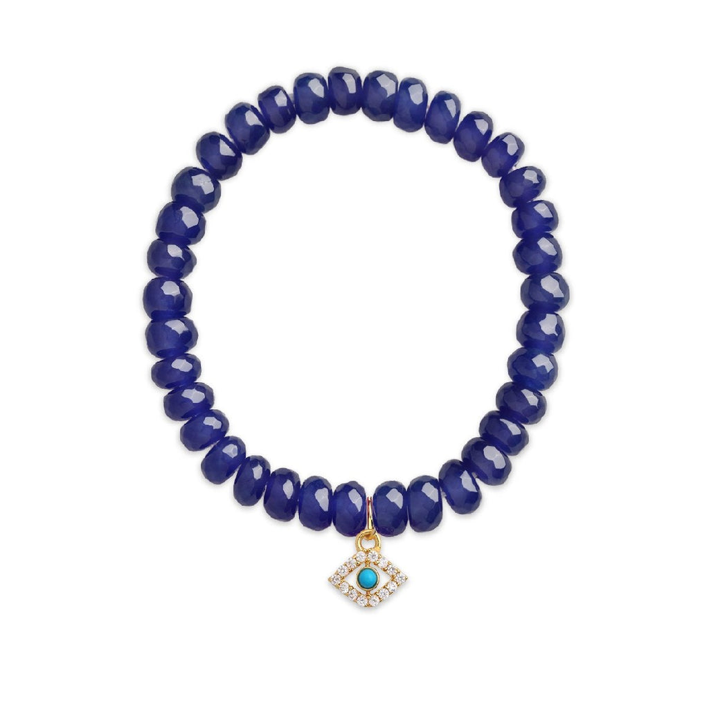Brass 18K Evil Eye Charm Embellishment Bracelet For Women Bulk