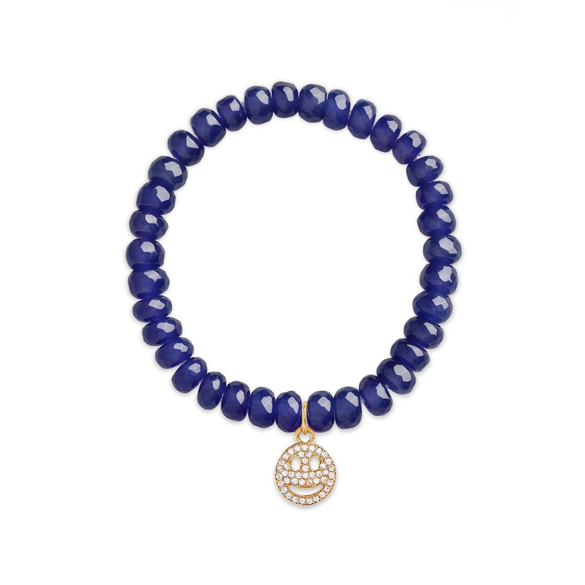 Brass 18K Smiley Emoji Embellishment Bracelet For Women Bulk Main image