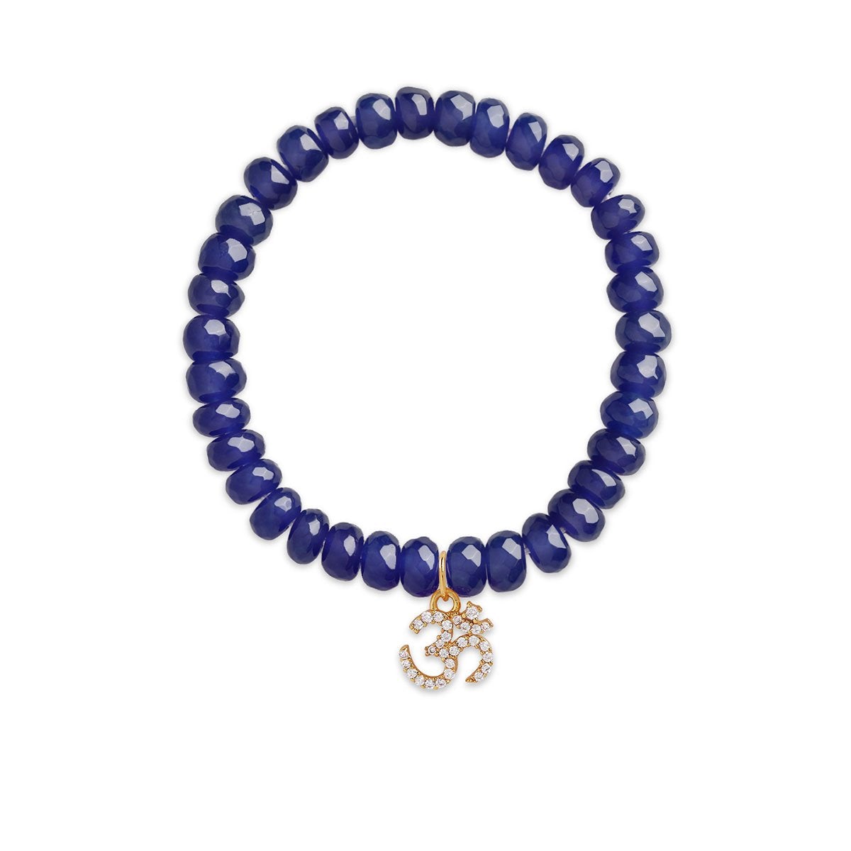 Brass 18K Om Charm Embellishment Bracelet For Women Bulk