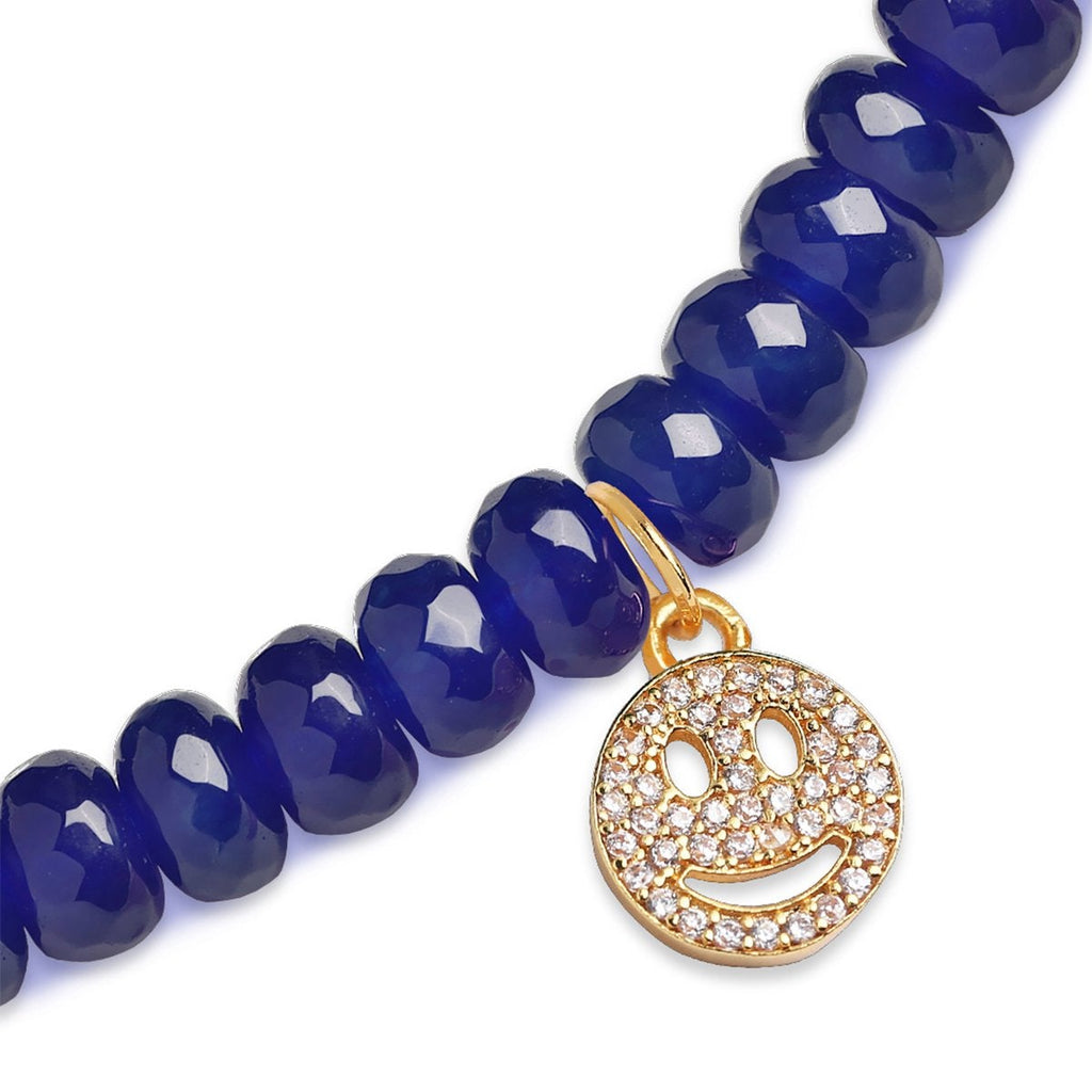 Brass 18K Smiley Emoji Embellishment Bracelet For Women Bulk