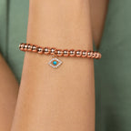 Brass 18K Evil Eye Charm Embellishment Bracelet For Women Bulk