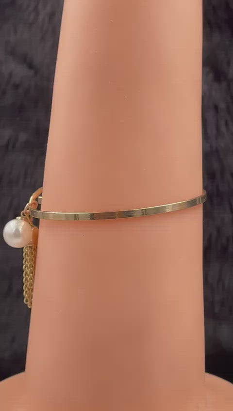 Delicate Dangling 18K Gold Brass Bangle Kada Cuff Bracelet Women Bulk