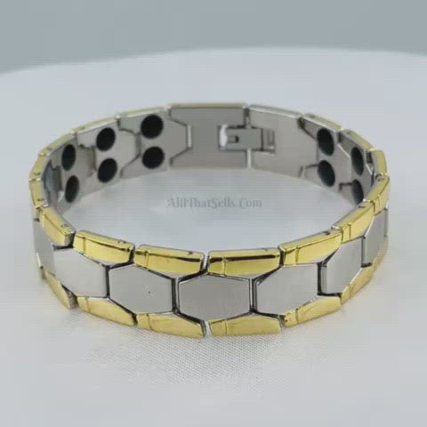 Stainless Steel Health Care Magnet Therapy Bio Energy Bracelet Bulk