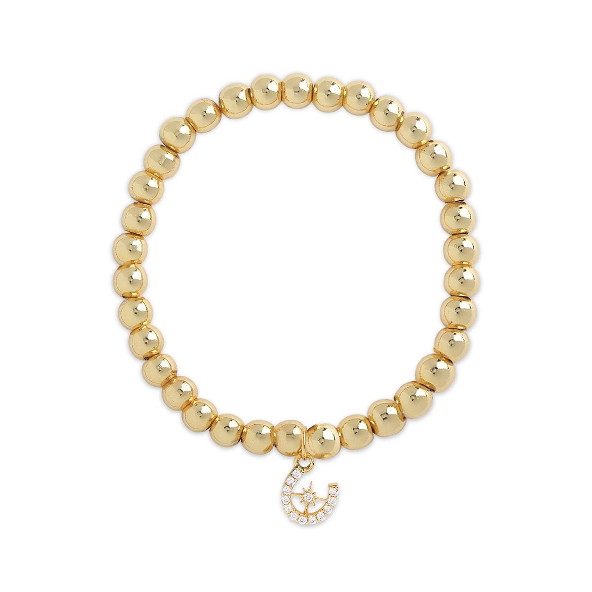 Brass 18K Horseshoe Starburst Embellishment Bracelet For Women Bulk Main image