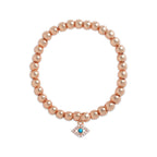 Brass 18K Evil Eye Charm Embellishment Bracelet For Women Bulk
