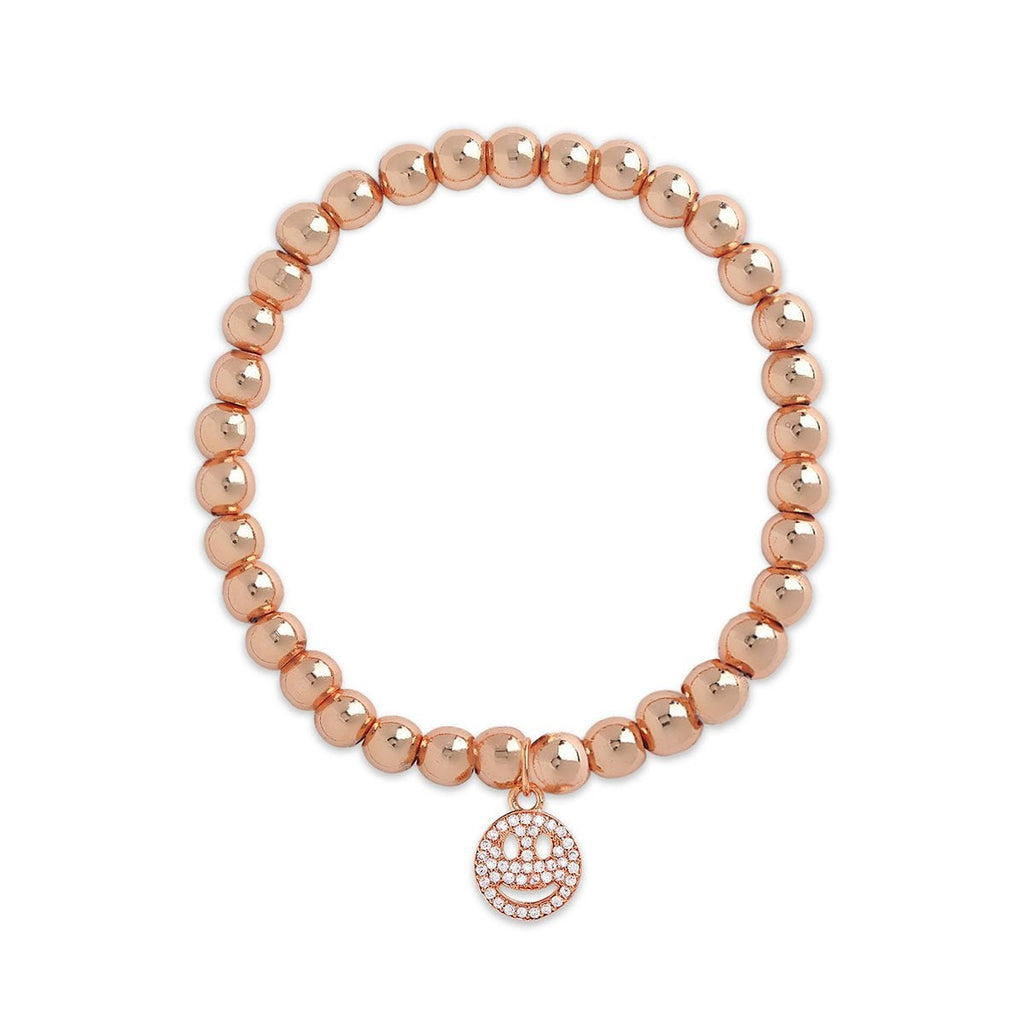 Brass 18K Smiley Emoji Embellishment Bracelet For Women Bulk