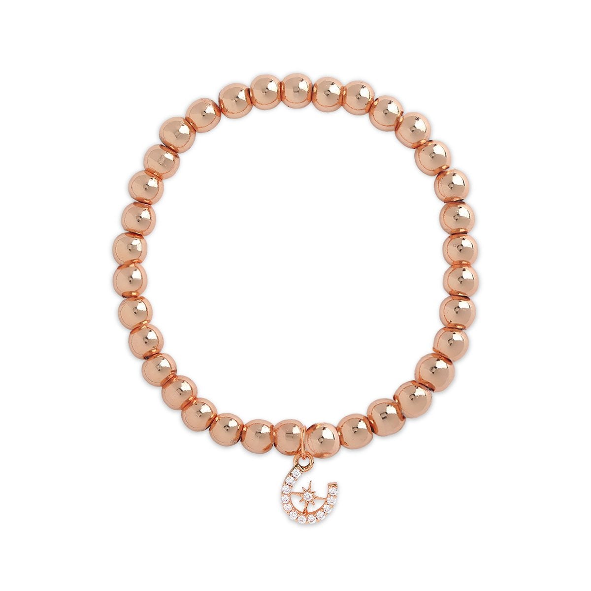 Brass 18K Horseshoe Starburst Embellishment Bracelet For Women Bulk