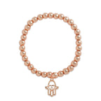 Brass 18K Hamsa Heart Embellishment Bracelet For Women Bulk