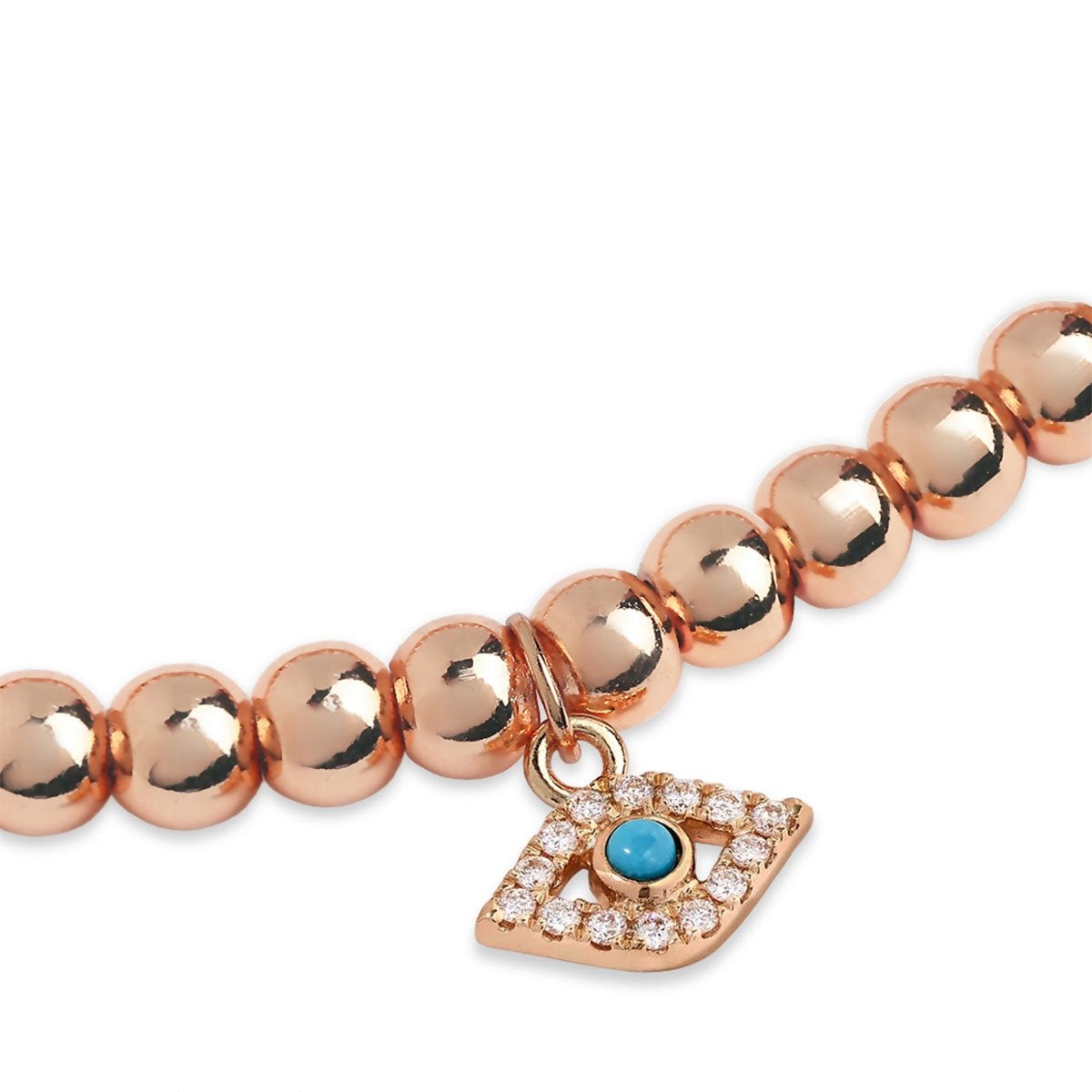Brass 18K Evil Eye Charm Embellishment Bracelet For Women Bulk