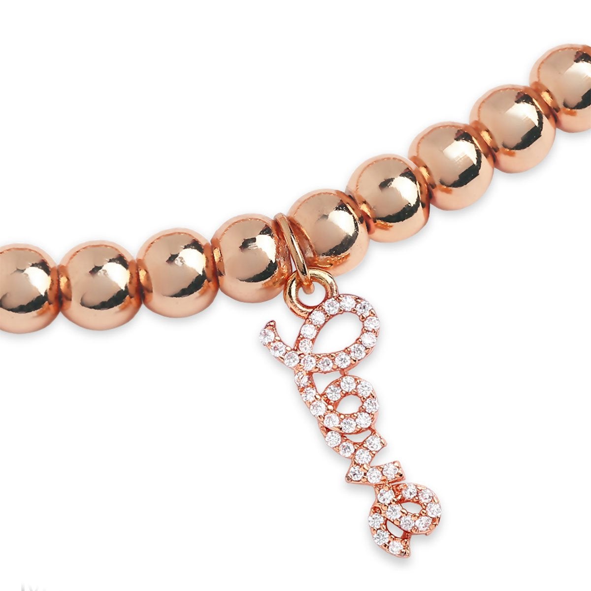 Brass 18K Calligraphy Love Embellishment Bracelet For Women Bulk