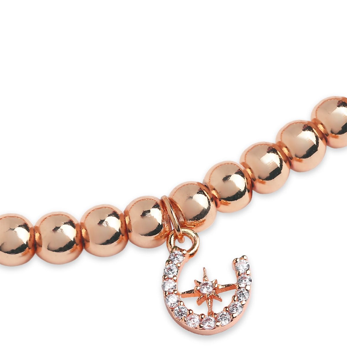 Brass 18K Horseshoe Starburst Embellishment Bracelet For Women Bulk