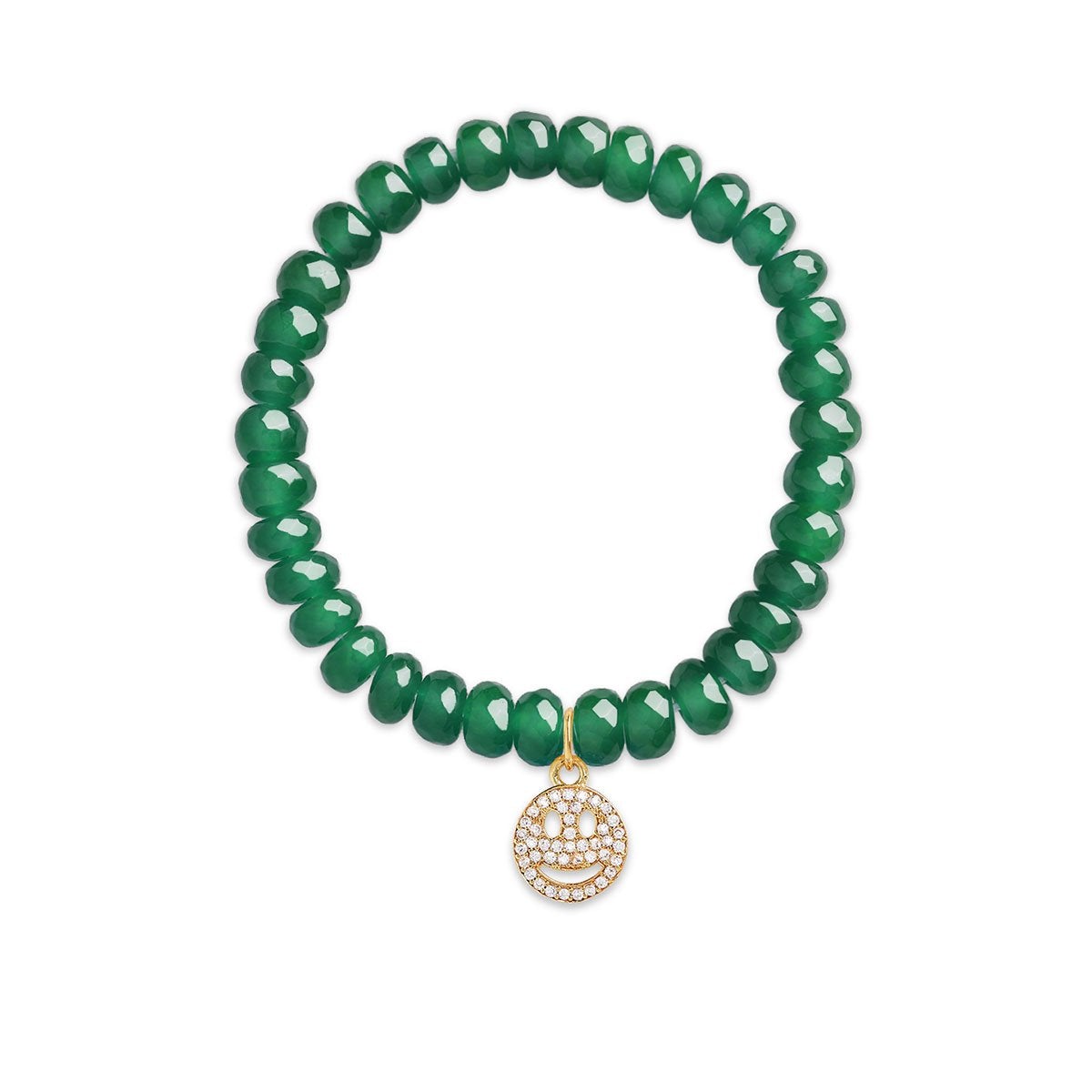 Brass 18K Smiley Emoji Embellishment Bracelet For Women Bulk