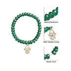 Brass 18K Hamsa Heart Embellishment Bracelet For Women Bulk