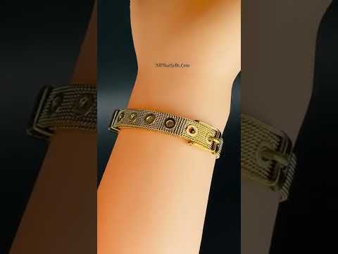 Watch Strap Mesh Belt Buckle 18K Gold Stainless Steel Bracelet Bulk