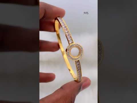 Dancing In Space Gold Stainless Steel Openable Kada Bangle Bulk