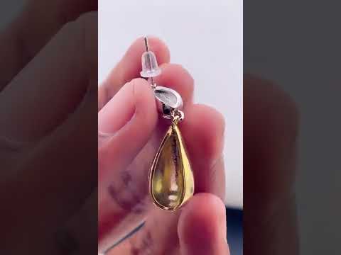 Two Tone Glossy 18K Gold Copper Dangler Drop Earring For Women Bulk