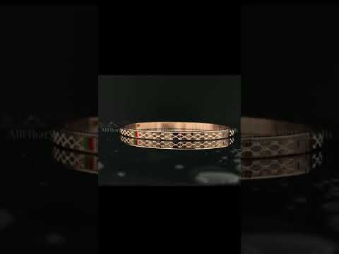 Stainless Steel Enamel Bracelet Bangle Kada For Women Rose Gold Bulk