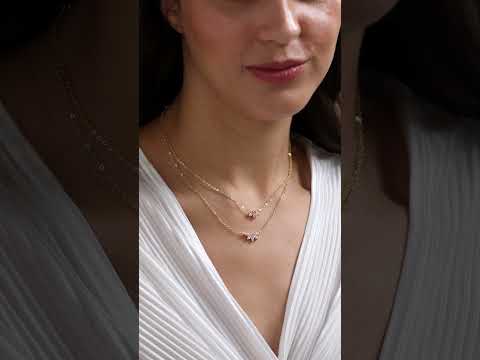 Copper Marquise Solitaires CZ Gold Link Chain Layer Necklace Bulk