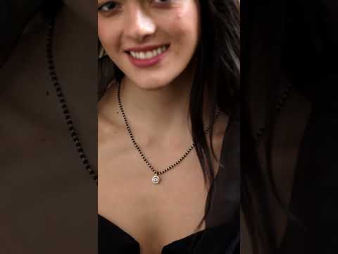 Copper Tiny Solitaires Cubic Zirconia Gold Black Neck Mangalsutra Bulk