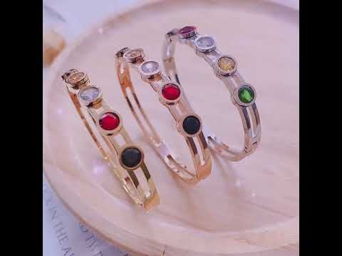 Stainless Steel Rose Gold Openable Kada Bangle Women Bulk
