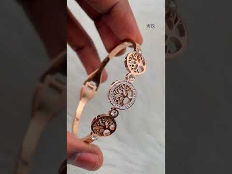 Stainless Steel Rose Gold Openable Slim Kada Bangle Women Bulk