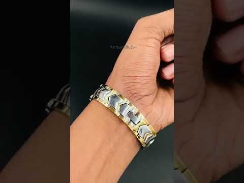 Gold Silver Bio Magnet Therapy Health Energy Bracelet Bulk