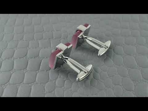 Pink Crystal Cufflinks In Box Bulk