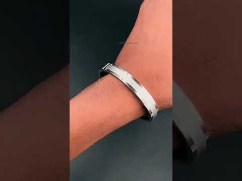 Classic American Diamond CZ Stainless Steel Kada Bangle Bracelet Bulk
