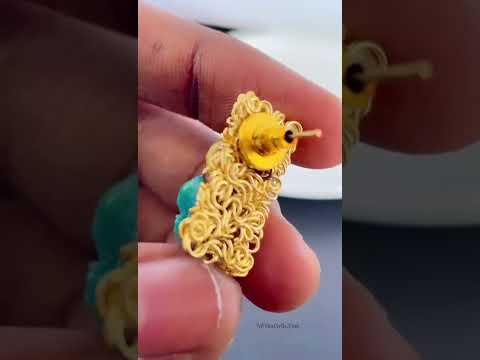 Daily Wear Gold Plated Dark Blue Flower Pearl Stud Earring Women Bulk