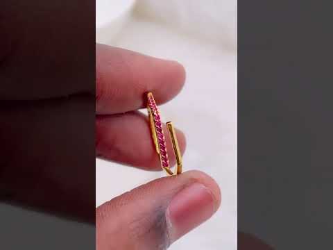 Slim Arrow Geometric Copper 18K Gold Free Size Ring For Women Bulk