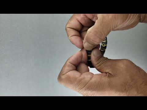 Tungsten Carbide Gold Plated Black Ceramic Bio Magnetic Bracelet Bulk