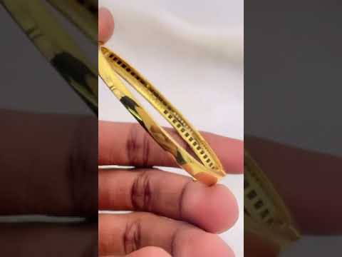 Rainbow Red Green Princess CZ 18K Gold Openable Kada Bangle Bulk